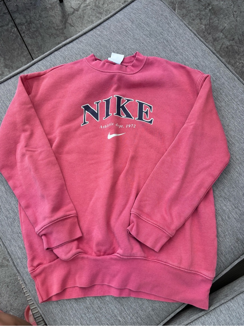 Nike Pink Crewneck Sweatshirt with Arch Logo